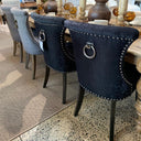 Miami Dining Chair - Black Chenille at online8 furniture store Auckland