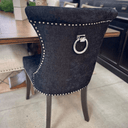 Miami Dining Chair - Black Chenille at online8 furniture store Auckland