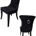 Miami Dining Chair - Black Chenille at online8 furniture store Auckland