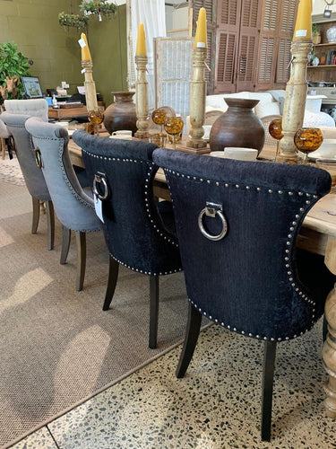 Miami Dining Chair - Dark Grey Canvas at online8 furniture store Auckland