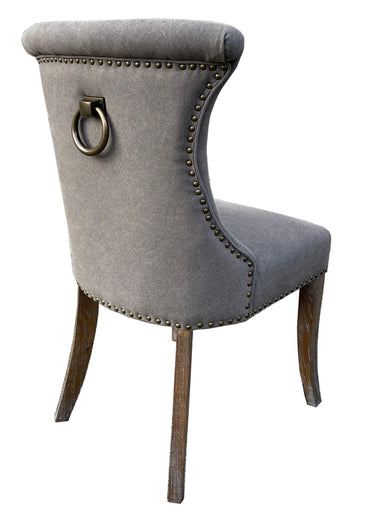 Miami Dining Chair - Dark Grey Canvas at online8 furniture store Auckland