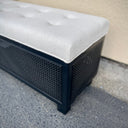 Mink Rattan & Boucle Blanket Box at online8 furniture store Auckland