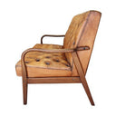 Montpellier Settee - Antique Light Brown Leather at online8 furniture store Auckland