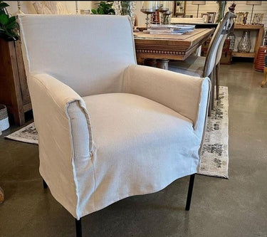 Montrouge Slip Cover Dining Chair-Pastel Grey at online8 furniture store Auckland