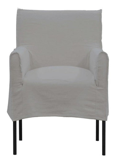 Montrouge Slip Cover Dining Chair-Pastel Grey at online8 furniture store Auckland