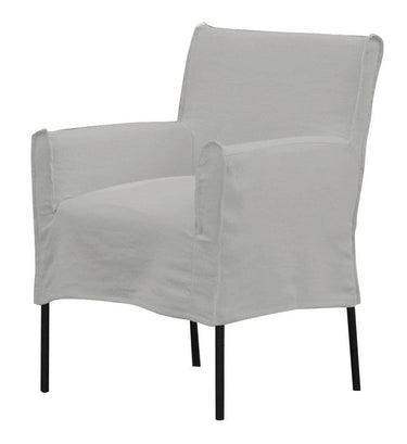 Montrouge Slip Cover Dining Chair-Pastel Grey at online8 furniture store Auckland