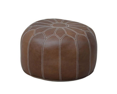 Moroccan Leather Pouf | Ottoman at online8 furniture store Auckland