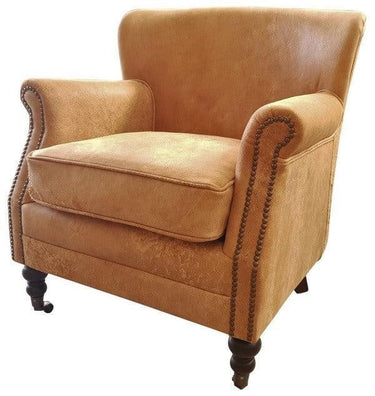 Mortimer Leather Armchair - Camel at online8 furniture store Auckland