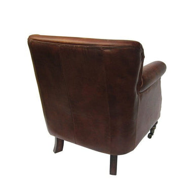 Mortimer Leather Armchair - Vintage Cigar at online8 furniture store Auckland