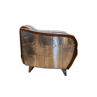 Mustang Aged Leather Armchair - Vintage Cigar at online8 furniture store Auckland