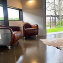 Mustang Aged Leather Armchair - Vintage Cigar at online8 furniture store Auckland