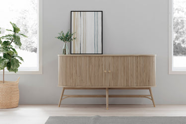 Nordic Oak Sideboard with Sliding Doors at online8 furniture store Auckland