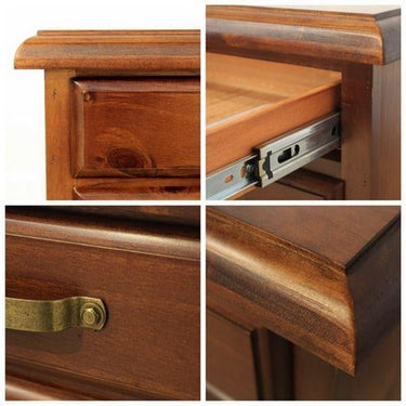 Normandy 3 Drawer Bedside Table at online8 furniture store Auckland