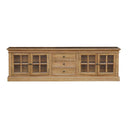 Oak Entertainment Unit - 4 Doors & 3 Drawers at online8 furniture store Auckland