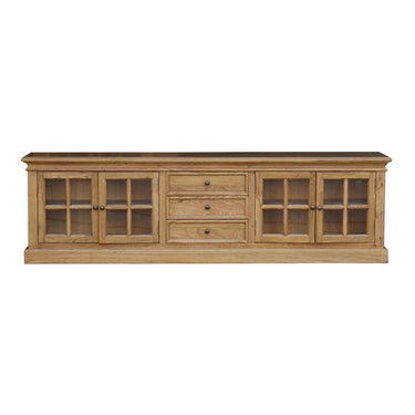 Oak Entertainment Unit - 4 Doors & 3 Drawers at online8 furniture store Auckland