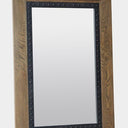 Oak Wall/Floor Mirror Iron Frame at online8 furniture store Auckland