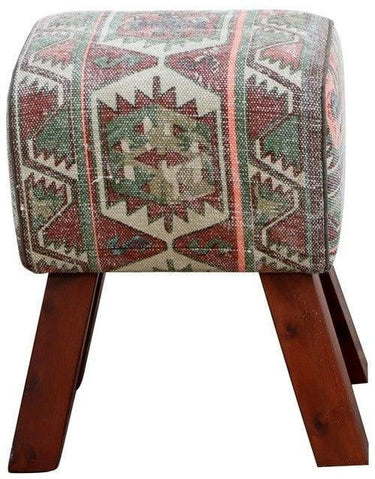 Old World Aztec-Inspired Stool at online8 furniture store Auckland
