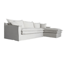 Orlando Slip Cover Sofa with Chaise - Natural at online8 furniture store Auckland