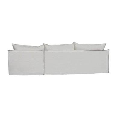 Orlando Slip Cover Sofa with Chaise - Natural at online8 furniture store Auckland