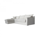 Orlando Slip Cover Sofa with Chaise - Natural at online8 furniture store Auckland