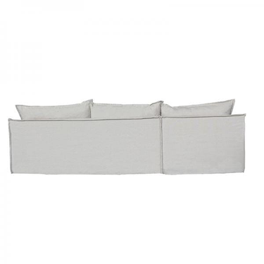 Orlando Slip Cover Sofa with Chaise - Natural at online8 furniture store Auckland
