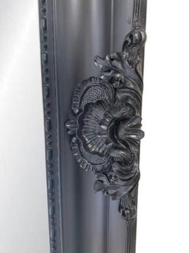 Ornate Bevelled Wall Mirror – Black at online8 furniture store Auckland