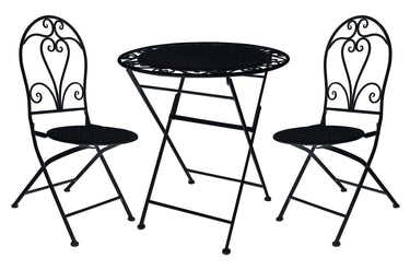 Outdoor Café Set - Antique Black at online8 furniture store Auckland