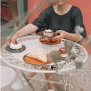 Outdoor Garden Table and Chair Set - Antique White at online8 furniture store Auckland