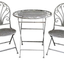 Outdoor Ornated Bistro Set - Antique Grey at online8 furniture store Auckland