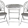 Outdoor Ornated Bistro Set - Antique Grey at online8 furniture store Auckland