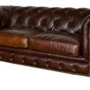 Oxford Chesterfield Aged Leather 2 Seater Sofa - Vintage Cigar at online8 furniture store Auckland