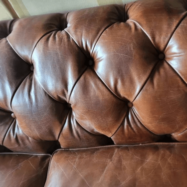 Oxford Chesterfield Aged Leather 3 Seater Sofa - Vintage Cigar at online8 furniture store Auckland