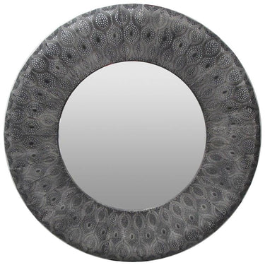 Panama Mirror Round Black at online8 furniture store Auckland