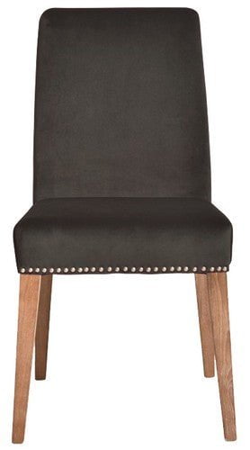 Pascal Dining Chair - Dark Grey Velvet at online8 furniture store Auckland