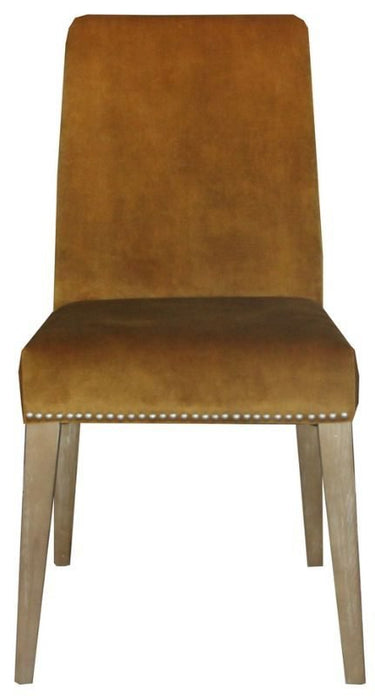 Pascal Dining Chair - Mustard Velvet at online8 furniture store Auckland