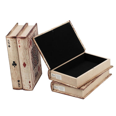 Playing Card Book Boxes Set of 4 at online8 furniture store Auckland