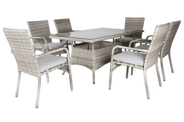 Priestly 7 Piece Outdoor Dining Set at online8 furniture store Auckland
