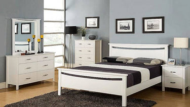 Queen Headboard White at online8 furniture store Auckland