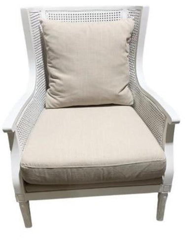 Raffles Rattan Armchair - Antique White at online8 furniture store Auckland