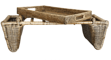 Rattan Breakfast Tray Table Large at online8 furniture store Auckland