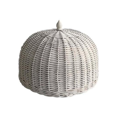 Rattan Food Dome White at online8 furniture store Auckland