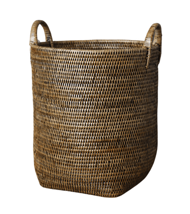 Rattan Laundry Basket with Handles at online8 furniture store Auckland