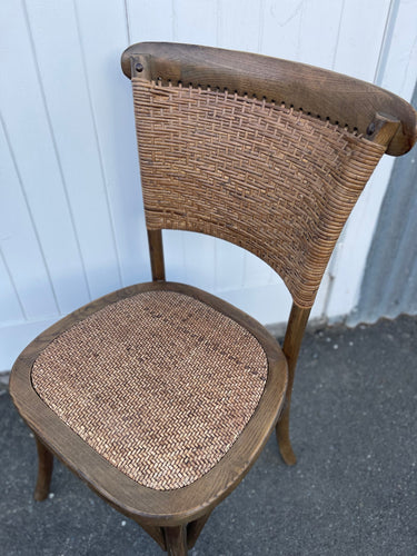 Rattan Weave Dining Chair - Antique Oak at online8 furniture store Auckland