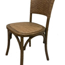 Rattan Weave Dining Chair - Antique Oak at online8 furniture store Auckland