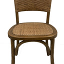 Rattan Weave Dining Chair - Antique Oak at online8 furniture store Auckland