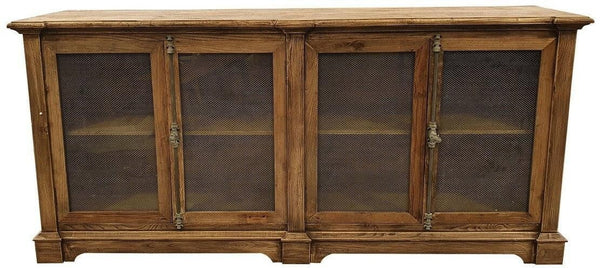 Reclaimed Elm Sideboard with Chickenwire Doors