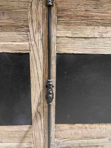 Reclaimed Oak Buffet Table with Zinc Panels at online8 furniture store Auckland