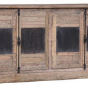 Reclaimed Oak Buffet Table with Zinc Panels at online8 furniture store Auckland