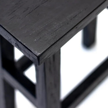 Reclaimed Teak Bar & Kitchen Counter Stool - Black at online8 furniture store Auckland