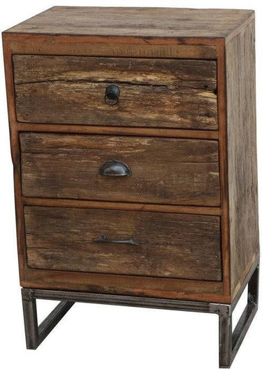 Reclaimed Wood Bedside Table at online8 furniture store Auckland
